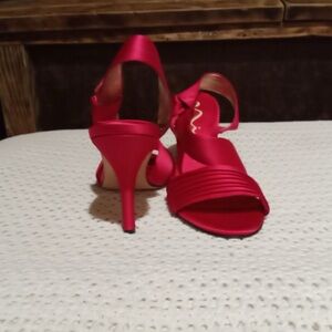 Nina Bold Pink Satin Heels